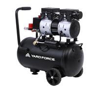 Yard Force EX ARC24 Silent Compressore 24 L - 8 bar, 750 W, 128 l/min | senza olio e bassa manutenzione | 67 dB silenzioso | Regolatore di pressione e manometro | Maniglia di guida e ruote