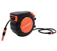 Yard Force HW HR20A Avvolgitubo automatico 20 m - Montaggio a parete girevole a 180°, Auto Rewind, pressione di esercizio 8 bar, incl. ugello multi-spruzzo e adattatore per rubinetto da ½/¾ pollici
