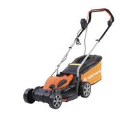 Yard Force - Tagliaerba elettrico con larghezza di taglio da 1200 W, 32 cm con ruota posteriore, adatto per piccoli prati - EM U32