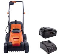 Yard Force Tosaerba LM C32A (con batteria 4,0 Ah, larghezza di taglio ca. 32 cm, regolazione dell'altezza di taglio 20-60 mm, con sacco di raccolta erba da 30 litri, motore brushless)