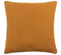 Yard furn Lark Cuscino Imbottito Di Piume - Morbido Minimalista Testurizzato Mussola Cotone Cuscino Decorativo (Cumin - 45x45cm)