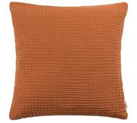 Yard furn Lark Cuscino Imbottito Di Piume - Morbido Minimalista Testurizzato Mussola Cotone Cuscino Decorativo (Pecan - 45x45cm)