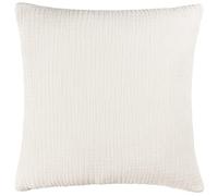Yard furn Lark Cuscino Imbottito Di Poliestere - Morbido Minimalista Testurizzato Mussola Cotone Cuscino Decorativo (Bianco - 45x45cm)