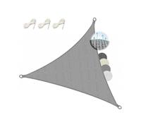 Yard Garden Waterproof Sun Shade Sail Right Angle Uv Awning Swimming Pool Canopy - Gray 3x4x5m