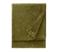 Yard Heavy Chenille Coperta - Coperta decorativa di lusso in morbido velluto per letto o divano (Oliva - 130x180cm)