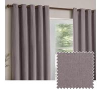 Yard Heavy Chenille Coppia Di Tende Ad Occhiello - Foderate Filtrante Per La Luce Velluto Morbido Tende (Malva - Larghezza 117 x Lunghezza 137cm)