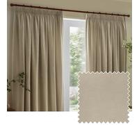 Yard Heavy Chenille Coppia Di Tende Piega A Matita - Foderate Filtrante Per La Luce Velluto Morbido Tende (Lino - Larghezza 229 x Lunghezza 137cm)