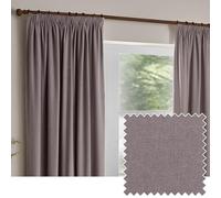 Yard Heavy Chenille Coppia Di Tende Piega A Matita - Foderate Filtrante Per La Luce Velluto Morbido Tende (Malva - Larghezza 229 x Lunghezza 183cm)