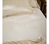 Yard Hebden Sottile Striscia Lenzuolo Aderente - Ultra Morbido 100% Cotone Lenzuolo A Righe (Giallo Miele - King UK Standard - 150x200x32cm)