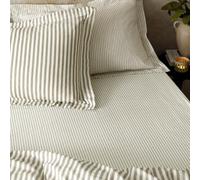 Yard Hebden Sottile Striscia Lenzuolo Aderente - Ultra Morbido 100% Cotone Lenzuolo A Righe (Mole - Super King - 180x200x32cm)