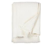 Yard Lark - Coperta in cotone increspato, 130 x 180 cm, colore: Bianco