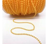 yard/lotto 4,0 mm Perle artificiali Perline Catena Ghirlanda Fiori Decorazione per feste di nozze Copricapo per spose Gioielli Accessorio-Arancione