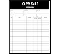 Yard Sale Log Book
