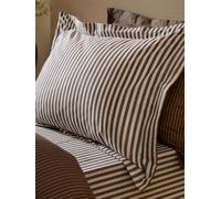 Yard Set di 2 federe in cotone a righe melange Hebden Marrone