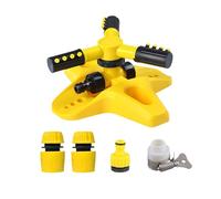 Yard Sprinklers, 360 Gradi Rotating Lawn Watering Device, Dispositivo di Irrigazione Esterno, automatico da giardino, Adjustable Water Sprayer for Flowers Vegetables Grass, Yellow