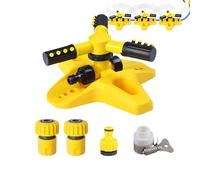 Yard Sprinklers, 360 Gradi Rotating Lawn Watering Device, Dispositivo di Irrigazione Esterno, automatico da giardino, Adjustable Water Sprayer for Flowers Vegetables Grass, Yellow