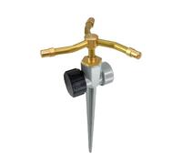 Yard Sprinklers, Brass Gardening Waterer 3 Arm, 360 gradi Rotating Efficient Coverage Weather-Resistant Design, Durable Easy Setup Solution for Lawn Garden Farm Greenhouse