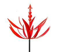Yard Wind Spinner 360 Degree Rotatable Metal, UV Resistant Red Stake, Strong Wind Windmill, Garden Lawn Patio Art - For Sidewalks Backyard Ornament, Garden & Outdoors