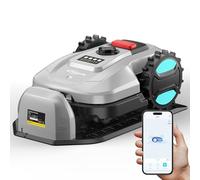 YARDCARE E400 Robot Tagliaerba, Controllo Tramite App, Fino a 400 m², Ricarica Automatica, Sensore Pioggia, Meno di 60 dB, Larghezza di Taglio 18 cm, Altezza Regolabile 20-60 mm Robot Rasaerba