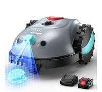 YARDCARE V100 Robot Tagliaerba senza Filo Perimetrale, con Telecamera, Evitamento Ostacoli, Navigazione Visiva, 4 Ah Batteria, Robottino Taglia Erba da Giardino con Lame di Ricambio, Taglio a Spirale