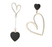 Yardenfun 1 Paio orecchini d'amore cuore gioielli donna Orecchini di moda gioielli per orecchini da donna Orecchini per le donne orecchini pendenti per le donne Acciaio al titanio Nero