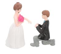 Yardenfun 1 Paio Statua Sposi per Decorazione Matrimonio Figurine per Torte per Amici e Famiglia Resistente e Leggera per Festeggiamenti e Speciali