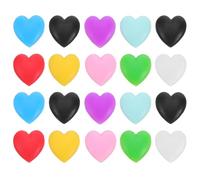 Yardenfun 10 ganci auricolari per occhiali a forma di cuore in silicone colorato, adatti a 2-8 mm, estremità antiscivolo per porta occhiali, morbidi supporti auricolari per lettura, eventi, viaggi e