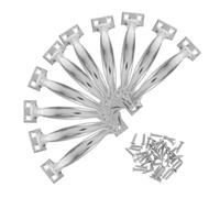 Yardenfun 10 Pezzi Argento Maniglia in 5 Ferro Pollici per Porta da Fienile | Montaggio per Incluse, Facile Fori Preforati Viti, Curva Ergonomica Garage e Capanni da Giardino
