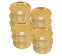 Yardenfun 10 Pezzi Barattolo in Alluminio Oro da 150ml per Bevande e Succhi, Contenitore Ermetico Facile da Aprire Senza Attrezzi, per Conservazione e Viaggio