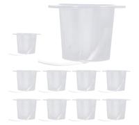 Yardenfun 10 Pezzi Cesti in Corda di Cotone per Coltivazione Senza Terreno Vasi Idroponici Bianchi per Piante da Balcone Resistente AI Raggi Uv e Riutilizzabile per Ortaggi