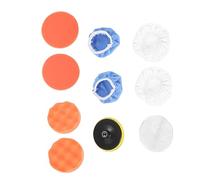 Yardenfun 10 Pezzi Kit Tamponi Auto Buffer per Trapano con Spugne Bonnets Cera Lana per Lucidatrice Accessori Polishing Multifunzione