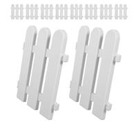 Yardenfun 10 Pezzi Recinzione Decorativa in Plastica Bianca Staccionata Simulazione per Cortile e Paesaggio Resistente e Leggera per Decorazioni Natalizie e Centri Commerciali