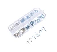 Yardenfun 100 Pezzi Ganci Occhio Pecora Zincato Blu Autofilettanti con Anello Facili da Installare per Organizzazione Casa e