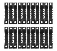 Yardenfun 100 Set Ganci per Cornici Quadri in Nero con Denti Seghettati per Appendere Foto e Quadri Pesanti con Viti Supporto Antiscivolo per Ufficio e Galleria
