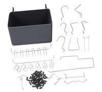 Yardenfun 120 Pezzi Ganci per Pegboard Inossidabile Organizer Utensili Versatile per Banco Lavoro Officina Ganci Forati Resistenti e Design per Attrezzata Officina