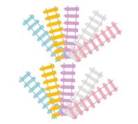 Yardenfun 15pezzi Mini Steccato Giardino in Legno Recinzione Miniatura per Piante Grasse e Decorazioni Esterno Kit Mini Recinto Animato per Giardini Doll House e Paesaggi Decorativi