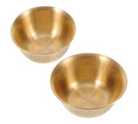 Yardenfun 2 Pezzi Ciotole Offerta in Rame per Rituali e Altare Casa Ciotole Sacre Incise Resistente all Ossidazione Decorazione Spirituale e Prosperità