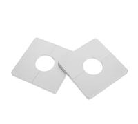 Yardenfun 2 Pezzi Copriforo Quadrato Autoadesivo per Tubo Idraulico Copertura da Parete in ABS per Scarico del Pavimento e Rubinetto Doccia Decorazione Compatta per Bagno e Cucina