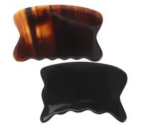 Yardenfun 2 pezzi di tavola per massaggio in corno: per raschiare il viso in corno di bue naturale - tavola Gua Sha fatta a mano per spa - strumento per il corpo Gua Sha per e uomini