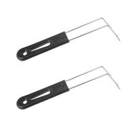 Yardenfun 2 Pezzi Maniglia Ergonomica per Friggitrice ad Aria Impugnatura Rimovibile Antiscivolo in Acciaio Inox Resistente Alte Temperature Manico per Cestello e Padelle da Cucina