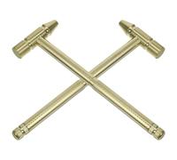 Yardenfun 2 Pezzi Martello Mini in Ottone Multifunzionale per Riparazione Orologi e Precisione Testa Piatta e Arrotondata per Modellare e Battere senza Graffi Impugnatura Ergonomica