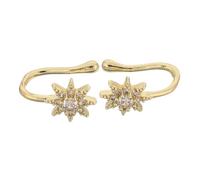 Yardenfun 2 Pezzi Nose U-shaped Star Design Non-piercing Nose Rings Lightweight Skin-friendly Jewelry For Women Daily And Festival Use