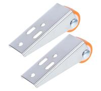 Yardenfun 2 Pezzi Ruote per Porte Scorrevoli in Acciaio Zincato Rullo Silenzioso in Gomma Puleggia Supporto Laterale per Porte in Legno Pesanti Accessori per Installazione e Armadi