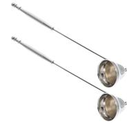 Yardenfun 2 Pezzi Spegni in Design Vintage Candela in Metallo Argento a Forma di Tromba Decorativo e Preciso e Feste di Vacanza per Candele e Tea Light, la Casa