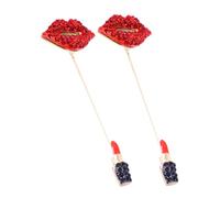 Yardenfun 2 pezzi Spilla da Donna di Rossetto con Spilla per Vestiti Sciarpe e Cappelli Resistente e Design Antideformazione