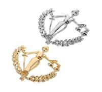 Yardenfun 2 Pezzi Stumetta di giacca perno della legge Spille con scaglie di bilancia spilla per colletto ciondolo con scala della giustizia spilla da bavero in metallo