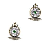 Yardenfun 2 Pz orologio da tasca orologi scheletrati orologio da appendere retrò tasca antica watch orologio da appendere portatile ornamento per orologio da appendere ferro da stiro