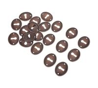 Yardenfun 20 Pezzi Piastra di Copertura Ovale per Foro Serratura in Metallo Vintage Rosso Antico Copriserrature per Cassetti e Armadietti Antichi Protezione Decorativa per Mobili e