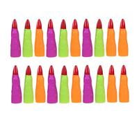 Yardenfun 20 Pezzi Unghie Finte da Strega per Halloween Masquerade in Plastico Design Realistico e Forma Strana, Accessorio per Costume e Party Prop per Festa a Tema Colore Colore Casuale