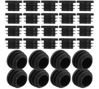 Yardenfun 200 Pezzi Tappi Rotondi per Gambe Sedie in Plastica Nera Copritappi per Mobili Inserti per Tubo Tappi Terminali per Piedini Antiscivolo per Casa Ufficio Sala da Pranzo